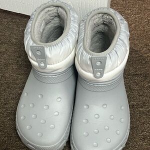 Crocs Gray Winter Clogs